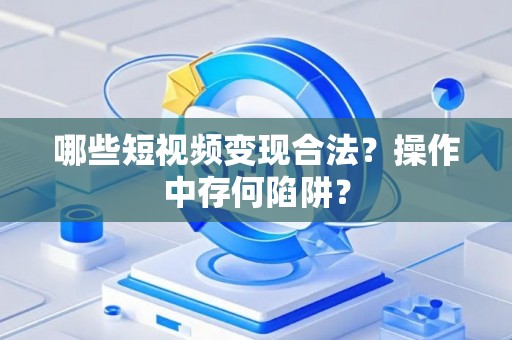 哪些短视频变现合法？操作中存何陷阱？